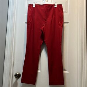 Old Navy Red Extra High-Rise Polished Pixie Skinny Dress Pants
